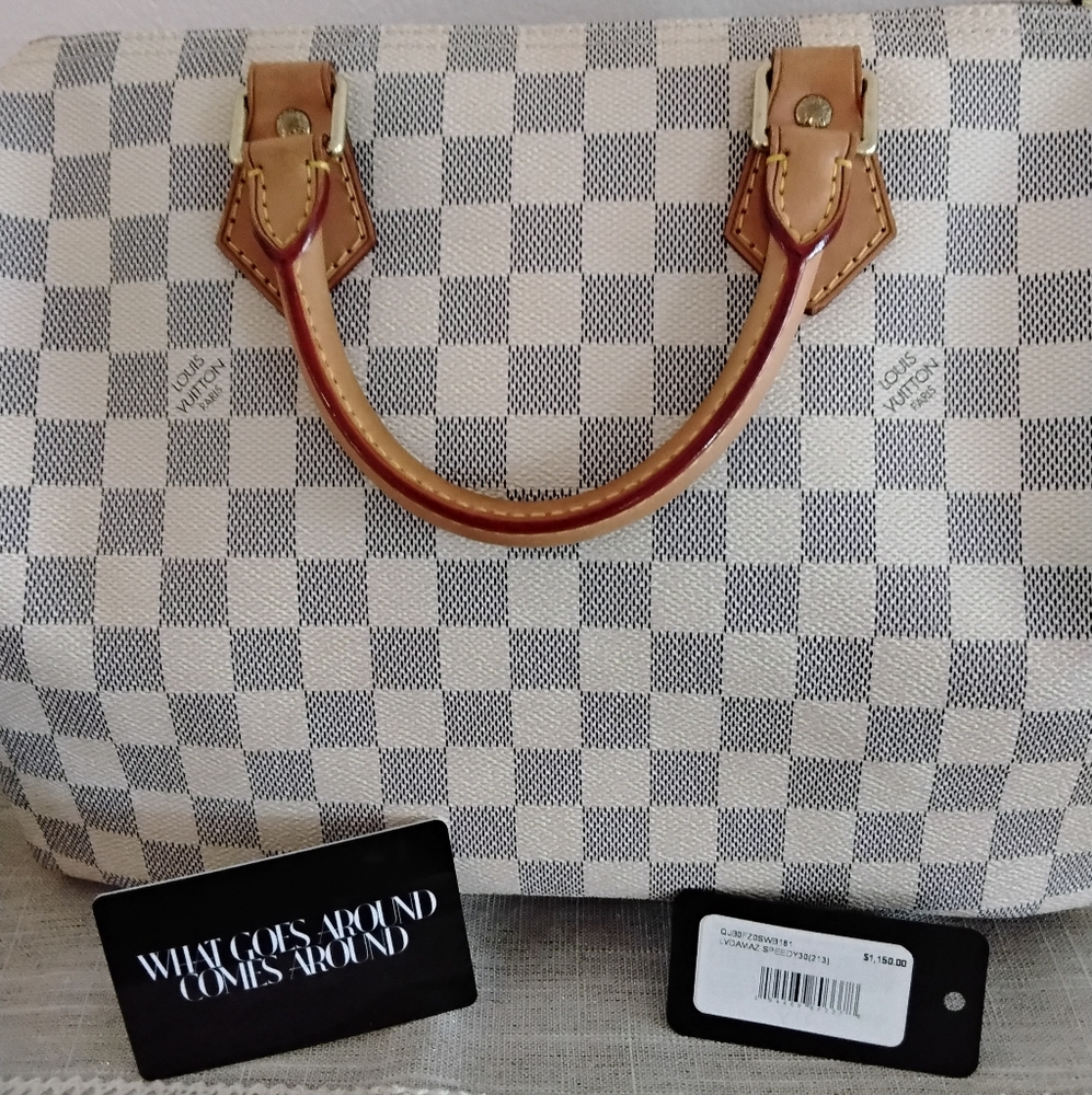 AUTENTIC Louis Vuitton Damier Azur Speddy 30 - Picture 3 of 16